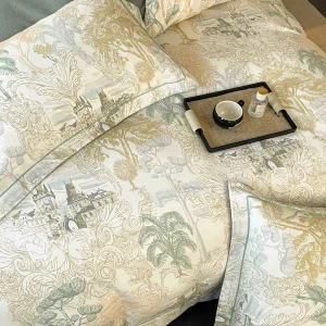 Lenjerie Pat Dublu cu Elastic Bumbac Finet 4 Piese Cutie Cadou - imagine 1