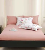 Lenjerie Pat Dublu cu Elastic Bumbac Finet 4 Piese Cutie Cadou - imagine 1