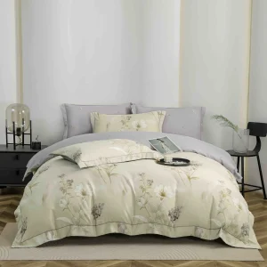 Lenjerie Pat Dublu cu Elastic Bumbac Finet 4 Piese Cutie Cadou