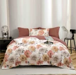 Lenjerie Pat Dublu cu Elastic Bumbac Finet 4 Piese Cutie Cadou