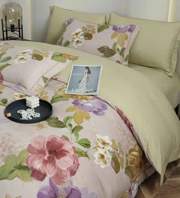 Lenjerie Pat Dublu cu Elastic Bumbac Finet 4 Piese Cutie Cadou - imagine 1