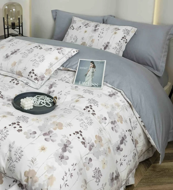 Lenjerie Pat Dublu cu Elastic Bumbac Finet 4 Piese Cutie Cadou - imagine 1