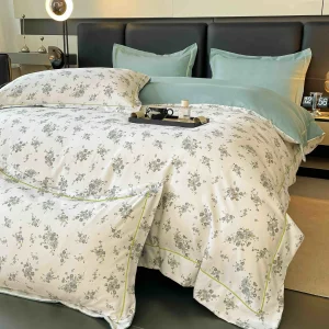 Lenjerie Pat Dublu cu Elastic Bumbac Finet 4 Piese Cutie Cadou - imagine 1