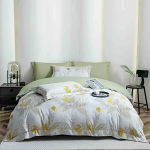 Lenjerie Pat Dublu cu Elastic Bumbac Finet 4 Piese Cutie Cadou