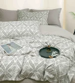 Lenjerie Pat Dublu cu Elastic Bumbac Finet 4 Piese Cutie Cadou - imagine 1