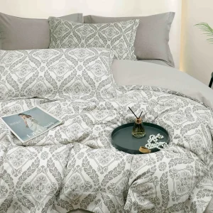 Lenjerie Pat Dublu cu Elastic Bumbac Finet 4 Piese Cutie Cadou - imagine 1