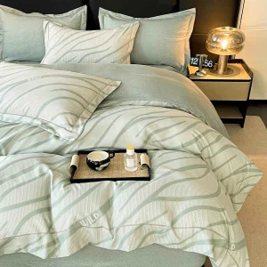 Lenjerie Pat Dublu cu Elastic Bumbac Finet 4 Piese Cutie Cadou - imagine 1