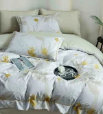 Lenjerie Pat Dublu cu Elastic Bumbac Finet 4 Piese Cutie Cadou - imagine 1