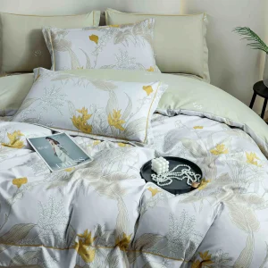 Lenjerie Pat Dublu cu Elastic Bumbac Finet 4 Piese Cutie Cadou - imagine 1