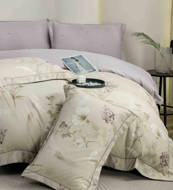 Lenjerie Pat Dublu cu Elastic Bumbac Finet 4 Piese Cutie Cadou - imagine 1