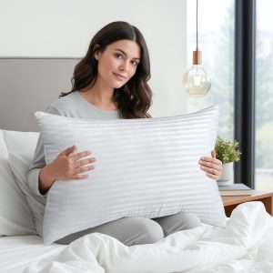 Perna antialergica 50x70cm 900g umplutura fata bumbac damasc si poliester - imagine 1