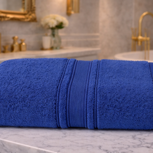 Prosop baie bumbac 50x90cm 600g/mp albastru electric