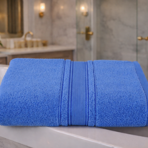 Prosop baie bumbac 50x90cm 600g/mp bleu