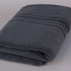 Prosop baie bumbac 50x90cm 600g/mp gri - imagine 1