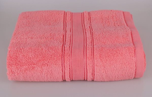 Prosop baie bumbac 50x90cm 600g/mp piersica - imagine 2