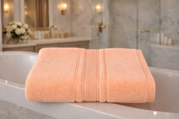 Prosop baie bumbac 50x90cm 600g somon