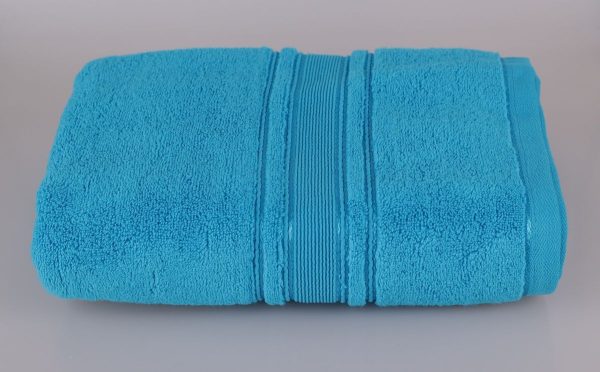 Prosop baie bumbac 50x90cm 600g/mp turcoaz - imagine 1