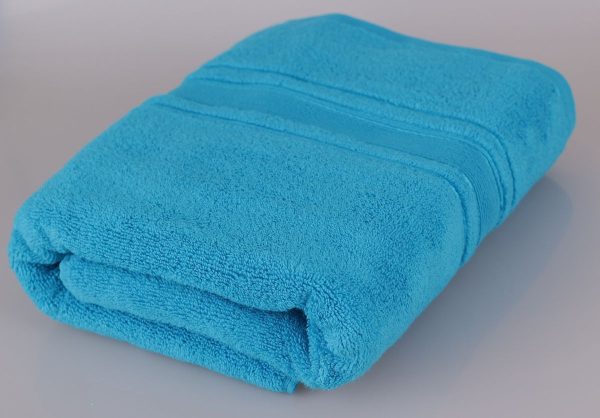 Prosop baie bumbac 50x90cm 600g/mp turcoaz - imagine 2