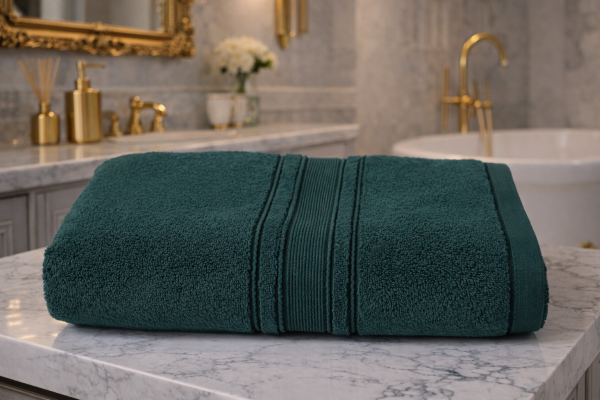 Prosop baie bumbac 50x90cm 600g/mp verde smarald