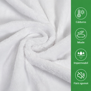 Protectie Saltea Impermeabila Cocolino 160x200cm Alba - imagine 1