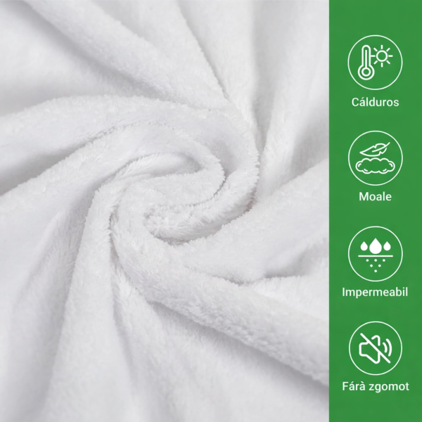 Protectie Saltea Impermeabila Cocolino 160x200cm Alba - imagine 1